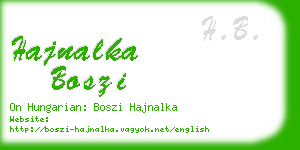 hajnalka boszi business card